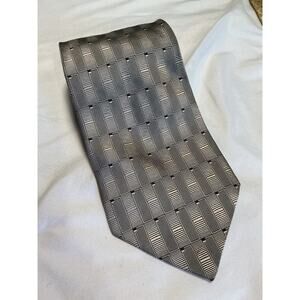 VTG Allyn Saint George American Couture Mens All Silk Neck Tie 58”x 4” Geometric